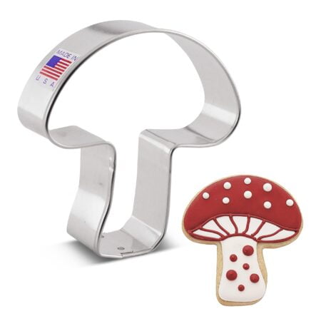 Mushroom Cookie Cutter 3.25" Made in USA by Ann Clark - Image 2